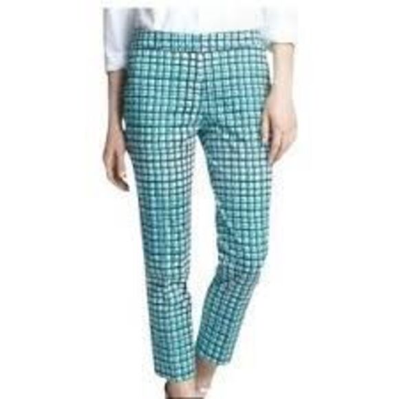 Kate Spade Breezeblock Green & Blue Pants, size 2 - Picture 1 of 9